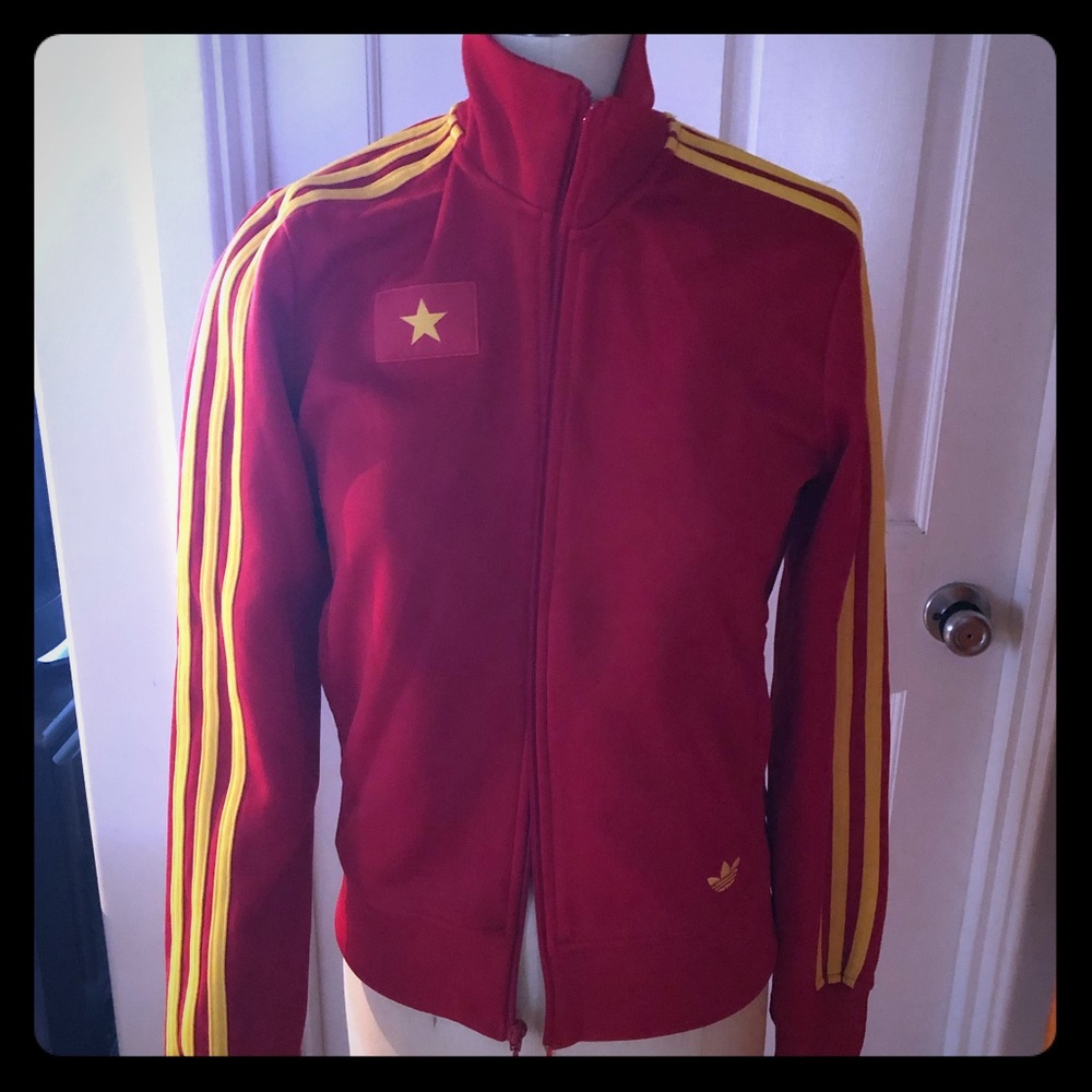 Red & yellow Vietnam Adidas Jacket size M